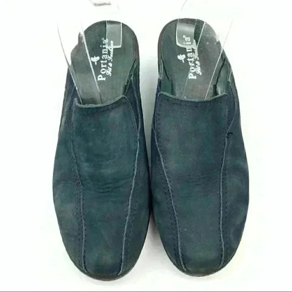 Portania clogs size 39 navy blue nubuck suede - Picture 3 of 13